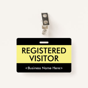 Humble "REGISTERED VISITOR" Badge