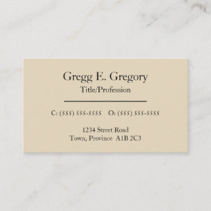 Humble, Respectable Business Card