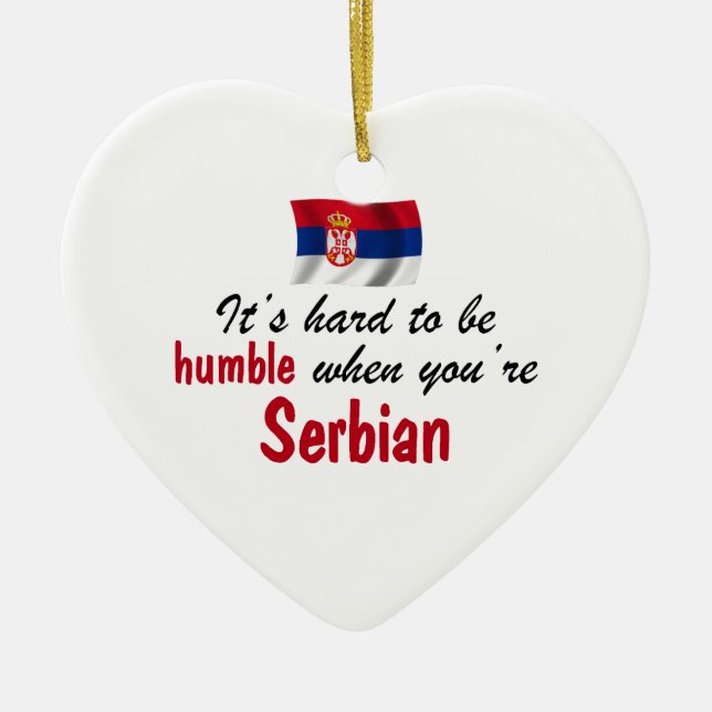 Humble Serbian Ceramic Ornament (Front)