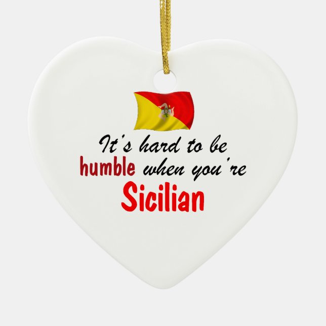Humble Sicilian Ceramic Ornament (Front)