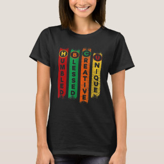 Humbled Blessed Creative Unique HBCU Students Blac T-Shirt