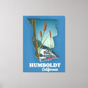 Humboldt california map canvas print