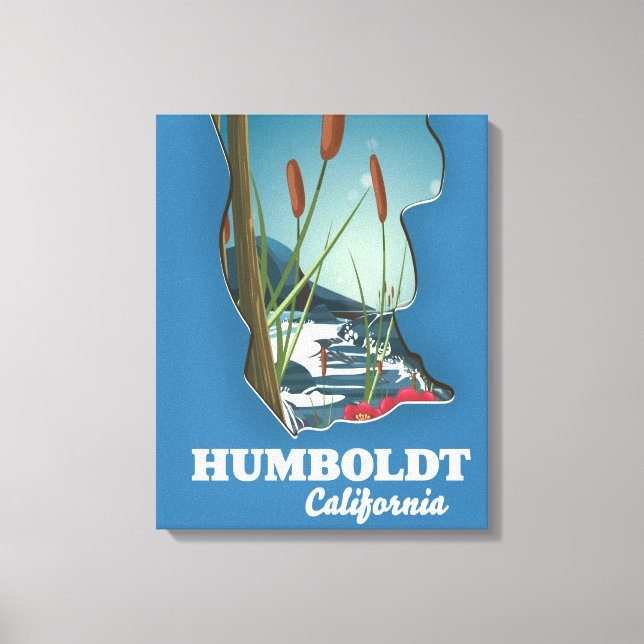 Humboldt california map canvas print (Front)