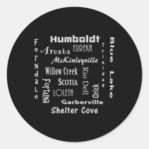 Humboldt County Classic Round Sticker