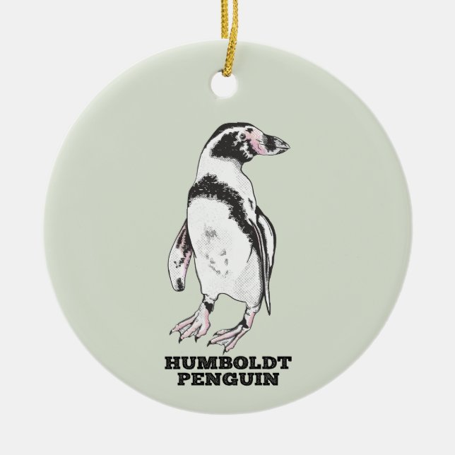 Humboldt penguin ceramic ornament (Front)