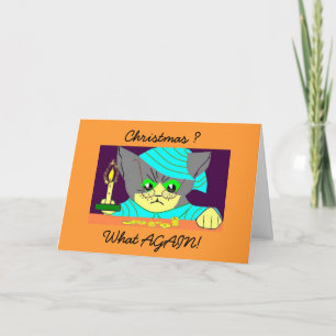 Humbug Cat Holiday Card