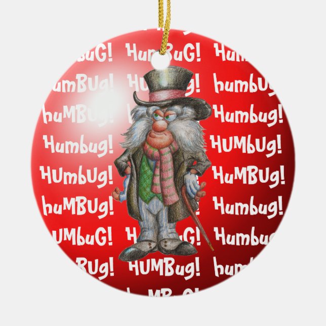 Humbug! Ceramic Ornament (Front)