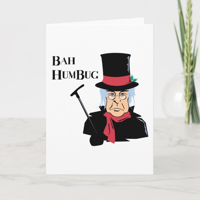 Humbug Scrooge Holiday Card (Front)