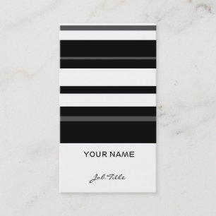 Humbug stripe business card white portrait