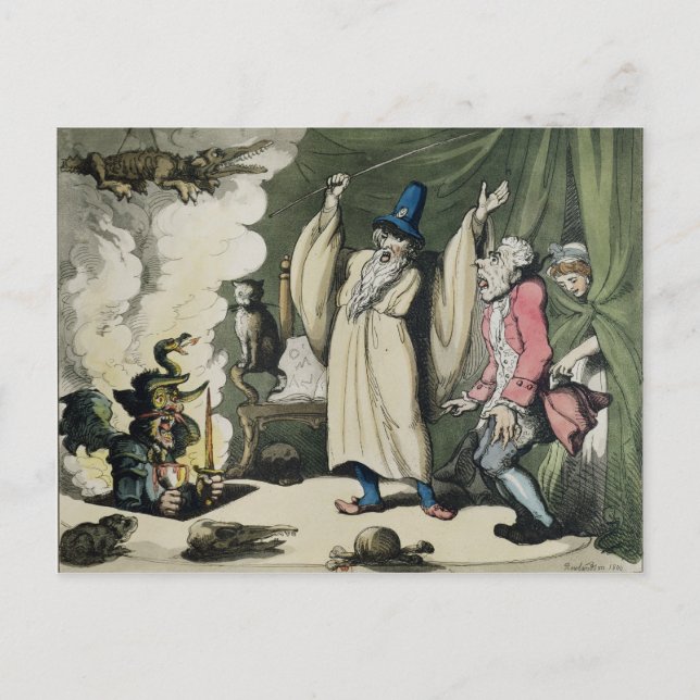 Humbugging or Raising the Devil, 1800 Postcard (Front)