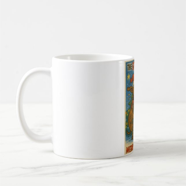 Humerous great Dane Christmas  Coffee Mug (Left)