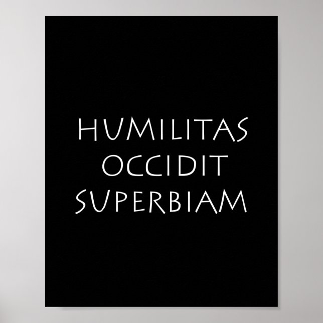 Humilitas occidit superbiam poster (Front)