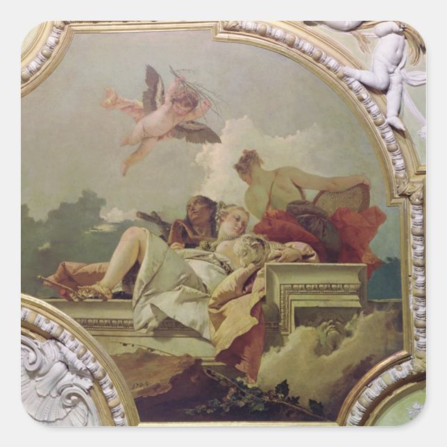 Humility, Indulgence and Truth Square Sticker (Front)