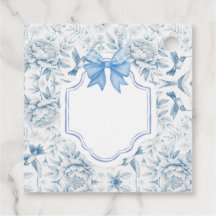 Humingbird Toile Favour Card