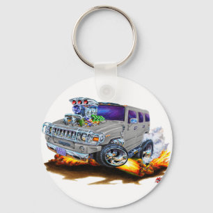 Hummer H2 Grey Truck Keychain