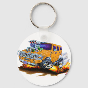 Hummer H2 Orange Truck Keychain
