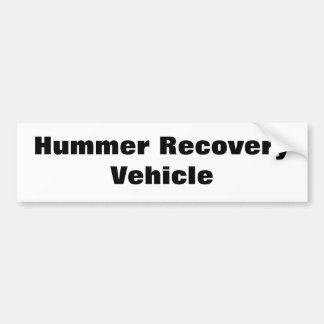 Hummer Recovery Vehicle Bumper Sticker