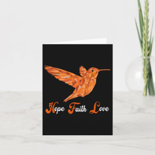Humming-bird Aml Leukaemia Awareness Card
