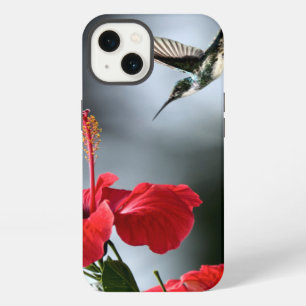 Humming Bird and Red Flower iPhone 13 Case