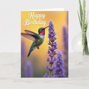 Humming Bird Birthday Card