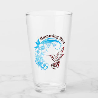Humming Bird Drinkware Glass