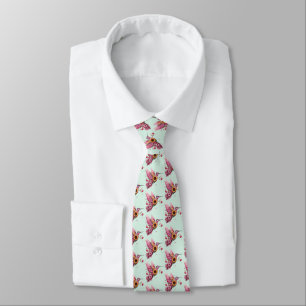 Humming bird flying with flowers tie