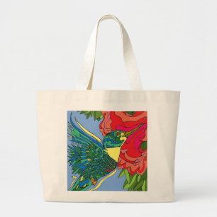 Humming bird large tote bag