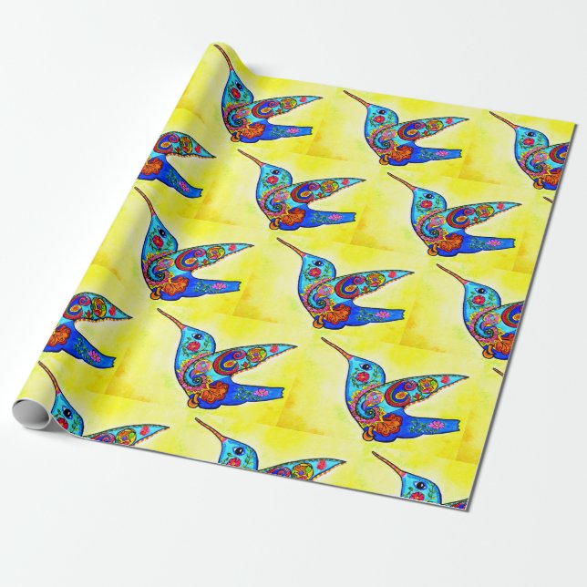 Humming Bird - Wrapping Paper (Unrolled)