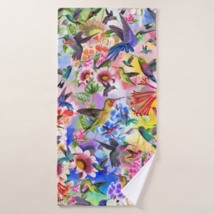 Humming Birds Bath Towel
