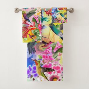 Humming Birds Bath Towel Set