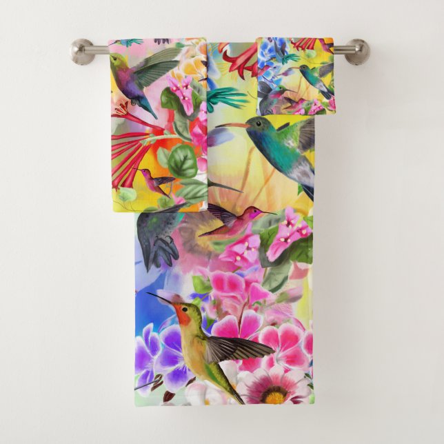 Humming Birds Bath Towel Set (Insitu)