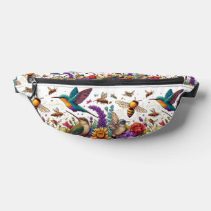 Humming birds & Bees Floral  Fanny Pack
