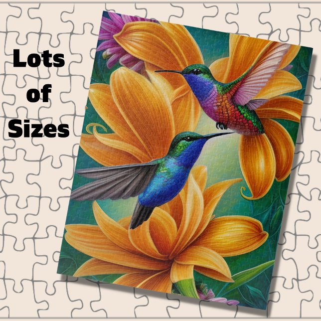 Humming Birds on Orange Blossoms     Jigsaw Puzzle (Creator Uploaded)