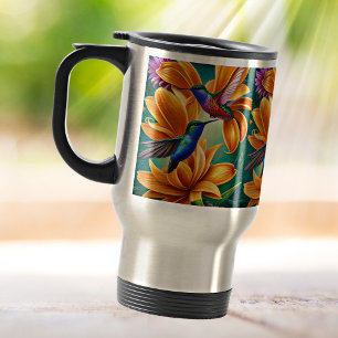 Humming Birds on Orange Blossoms    Travel Mug