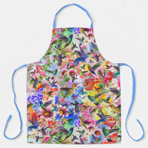 Humming Birds with Flowers Gardening Apron