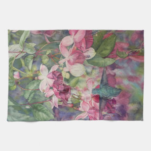 Humming for Fuchsias Kitchen Towel