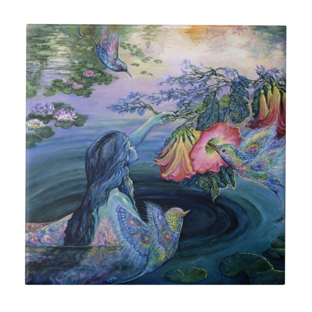 Hummingbird 6x6 Ceramic Tile (Front)