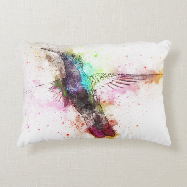 Hummingbird Accent Pillow (Front)