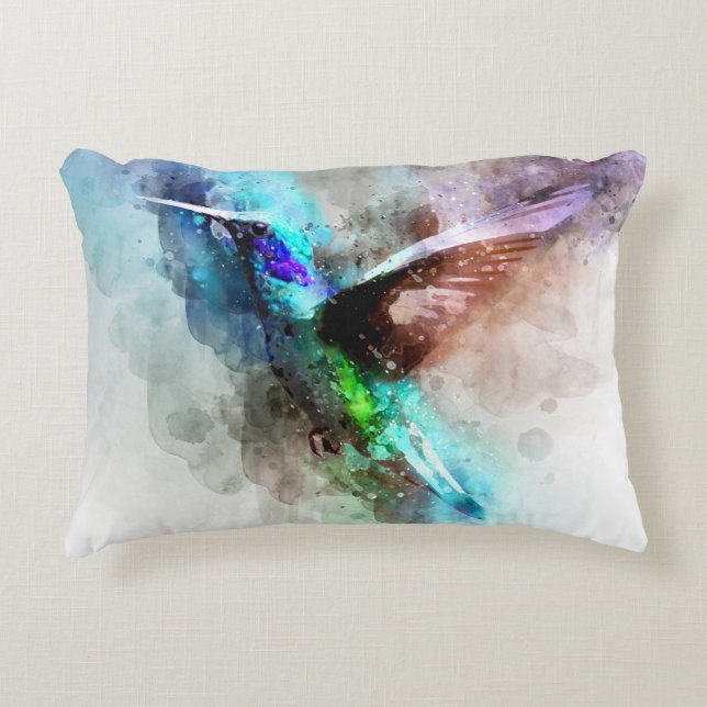 Hummingbird Accent Pillow (Front)