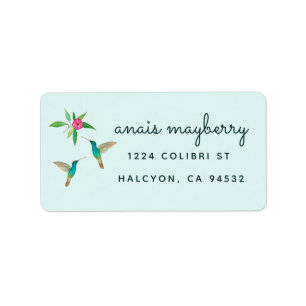 Hummingbird Address Label