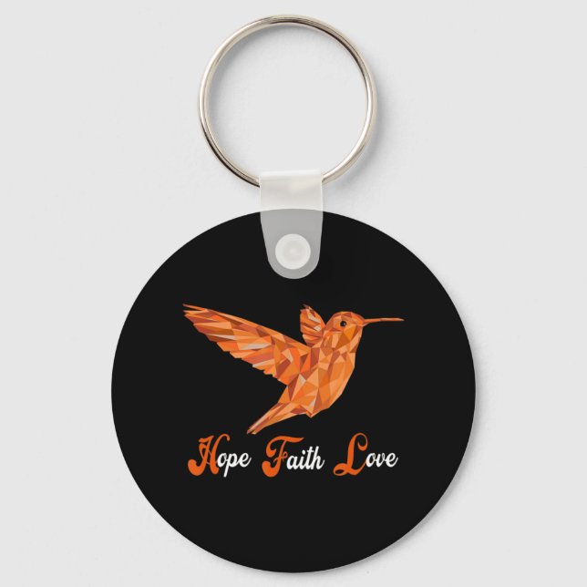 HummingBird  Aml Leukaemia Awareness  Keychain (Front)