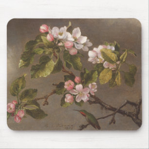 Hummingbird and Apple Blossoms Mouse Pad