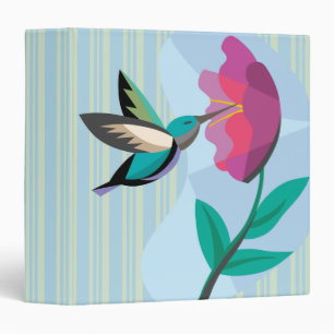 Hummingbird and flower notebook binder