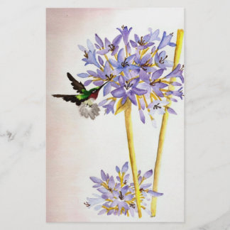 Hummingbird and Flowers