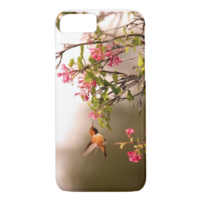 Hummingbird and Flowers Case-Mate iPhone Case (Back)