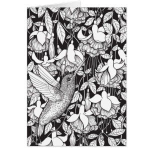 Hummingbird and fuchsia