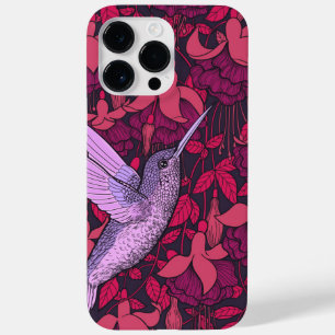 Hummingbird and fuchsia violet Case-Mate iPhone 14 pro max case