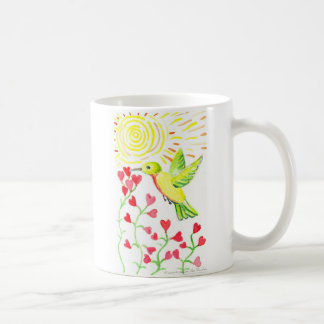 Hummingbird and Hearts Coffee Mug