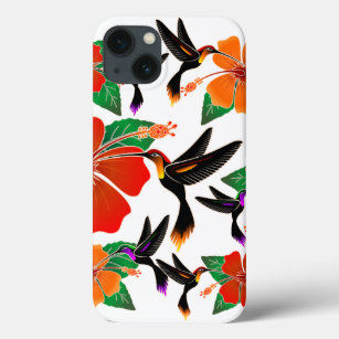 Hummingbird and Hibiscus Batik iPad Air cases