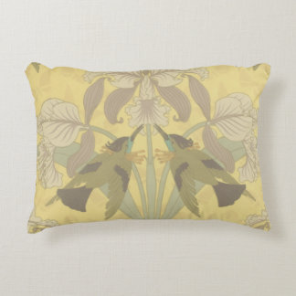 Hummingbird and Iris  Accent Pillow